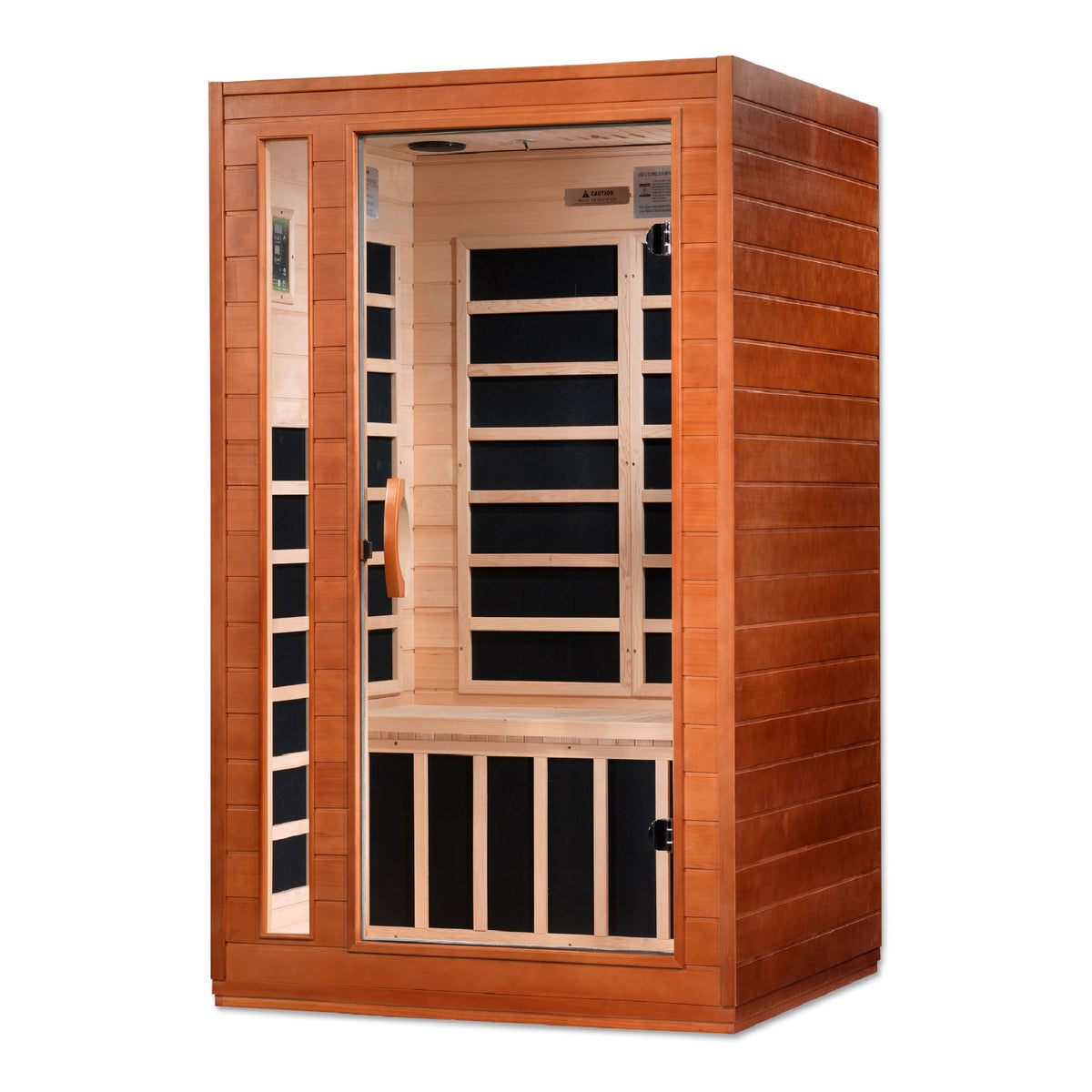 Golden Designs - Dynamic Cordoba Elite 2-Person Ultra Low EMF Far Infrared Sauna – Canadian Hemlock - DYN-6203-01