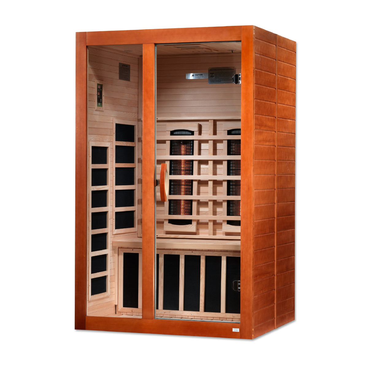 Golden Designs Dynamic Santiago 2-Person Full Spectrum Near Zero EMF Infrared Sauna, Canadian Hemlock (DYN-6209-03 FS)