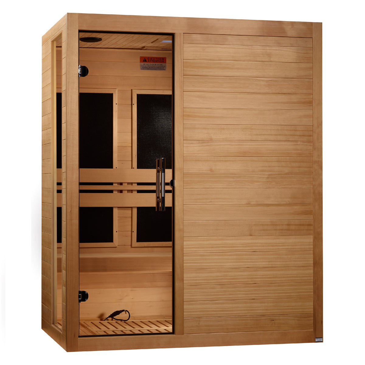 Golden Designs Dynamic Toscana Elite 3-Person Ultra Low EMF FAR Infrared Sauna, Canadian Hemlock (DYN-6315-05 Elite)