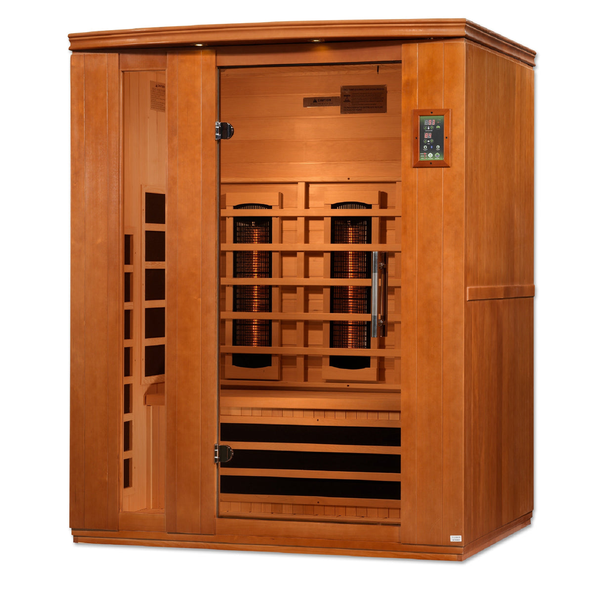 Golden Designs Dynamic Lugano 3-Person Full Spectrum Near Zero EMF Infrared Sauna, Canadian Hemlock (DYN-6336-03 FS)