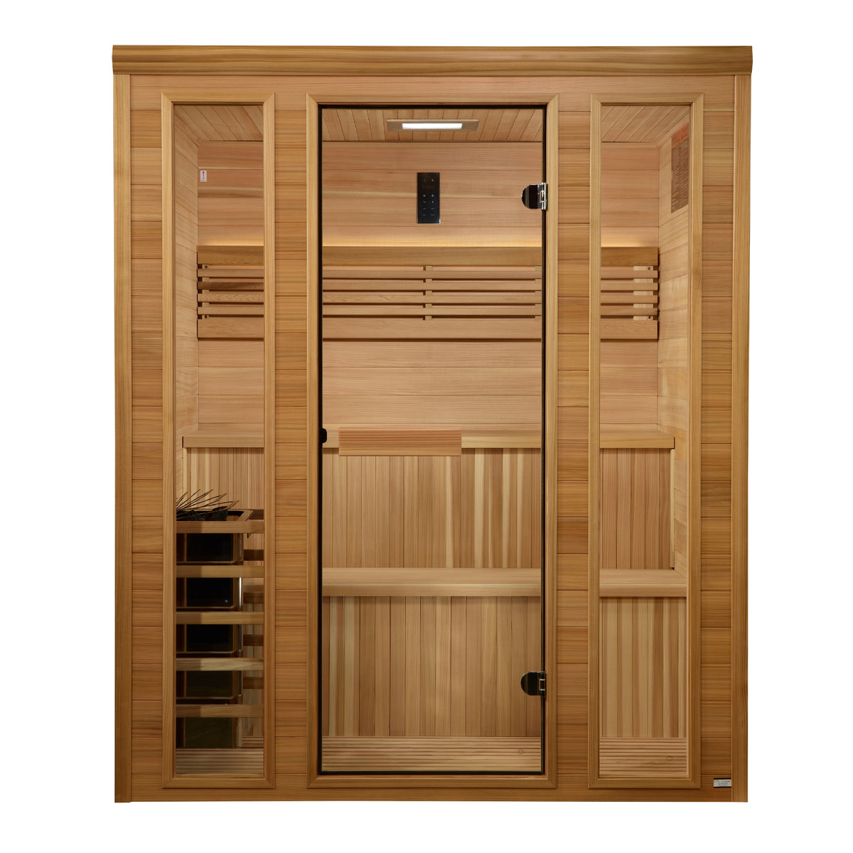 Golden Designs Engelberg 6-Person Traditional Sauna, Pacific Clear Cedar - GDI-7060-01