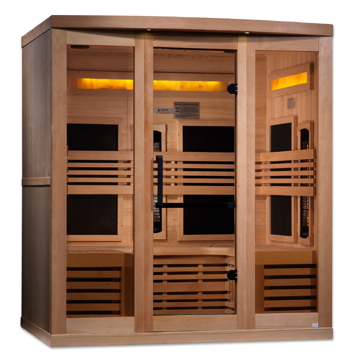 Golden Designs Reserve Edition 6-Person Full Spectrum Near Zero EMF Infrared Sauna with Himalayan Salt Bar (GDI-8260-01)