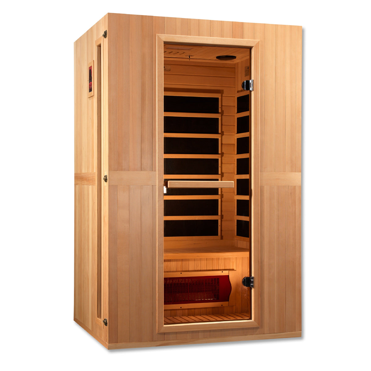Golden Designs Maxxus Serenity Dual Tech 2-Person Low EMF FAR Infrared Sauna, Canadian Hemlock (MX-LS2-01)