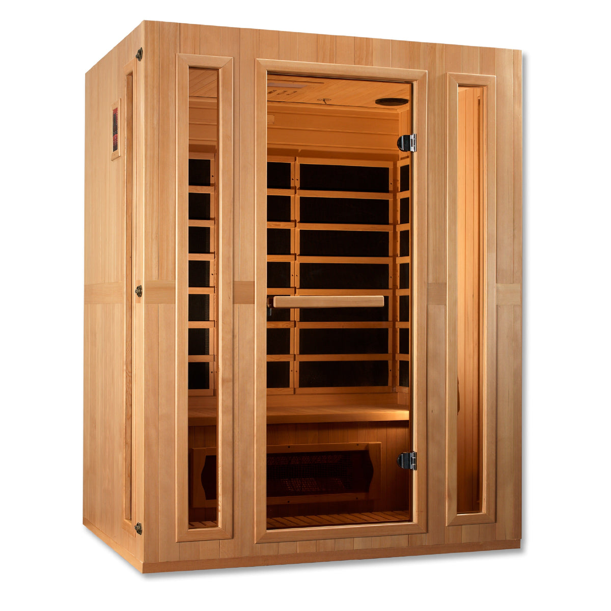 Golden Designs Maxxus Trinity Dual Tech 3-Person Low EMF FAR Infrared Sauna, Canadian Hemlock (MX-LS3-01)