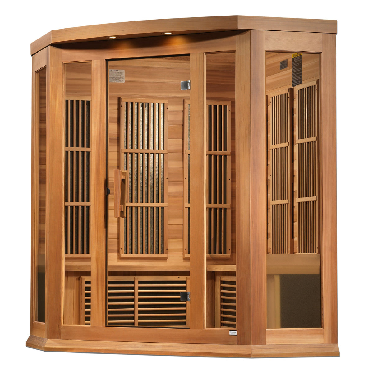 Golden Designs Maxxus 3-Person Low EMF FAR Infrared Sauna, Canadian Red Cedar (MX-K356-01 CED)