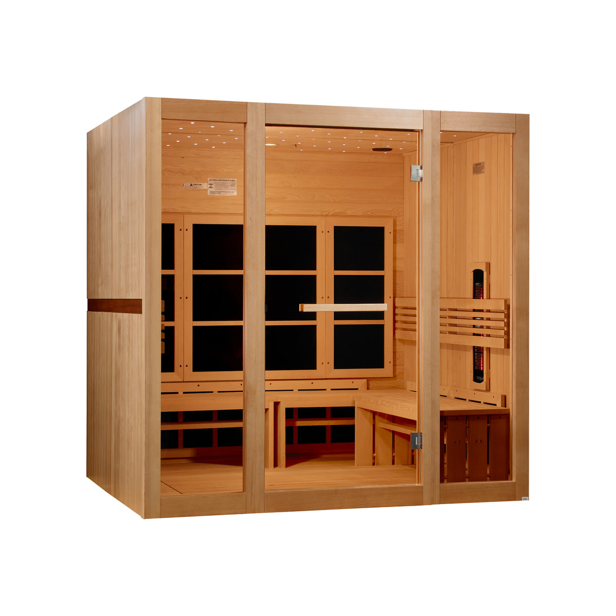 Golden Designs 8-Person Full Spectrum Near Zero EMF Infrared Sauna - GDI-6880-03 FS