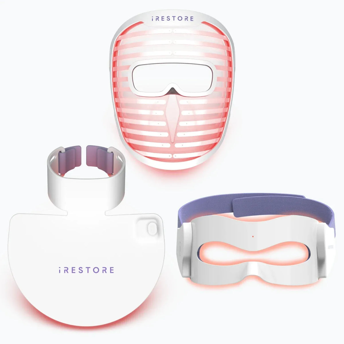 iRestore Illumina LED Trio – LED Face Mask, Neck & Chest Mask + Eye Mask