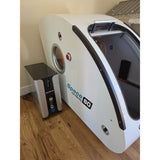 Pre-Owned OXYREVO Space60 2.0 ATA Hard Sitting Hyperbaric Chamber — Only 42 Hours Used, IN STOCK (White Exterior, Orange Chair)