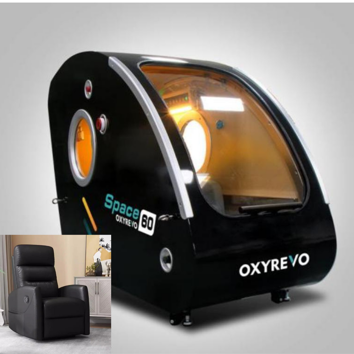 OXYREVO Space60 1.5 to 2.0ATA Hard Sitting Hyperbaric Chamber