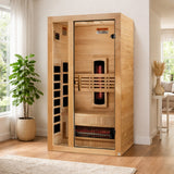 Golden Designs Dynamic Gracia 1-2 Person Full Spectrum Near Zero EMF Infrared Sauna, Canadian Hemlock (DYN-6119-03 FS)