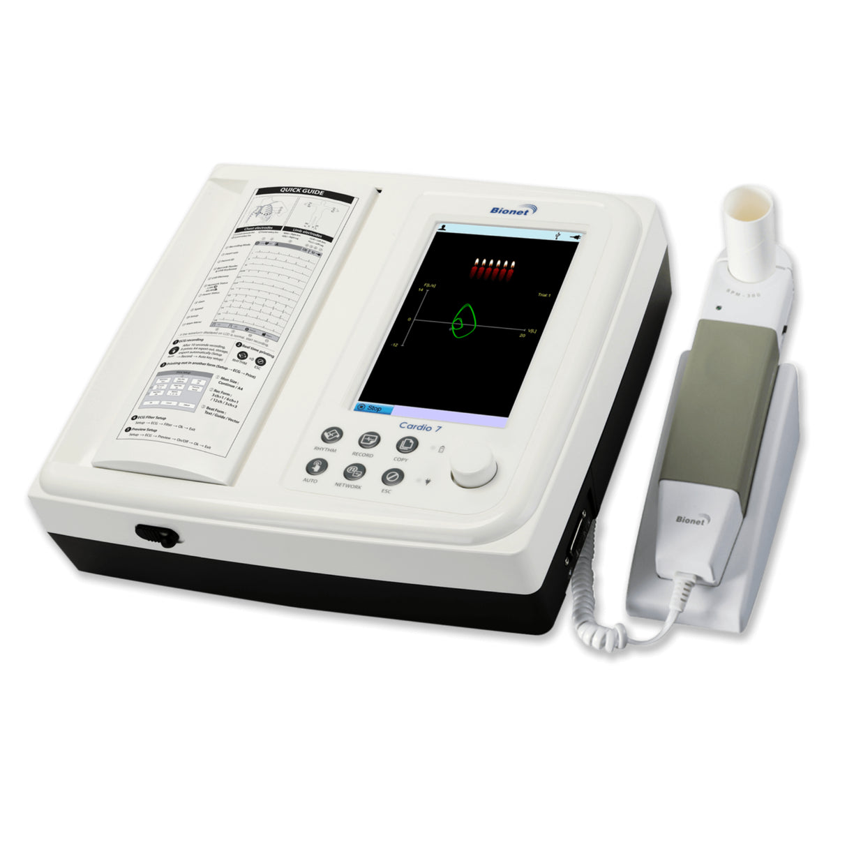 Bionet Cardio7-S Interpretive Touchscreen ECG EKG Machine with Spirometry