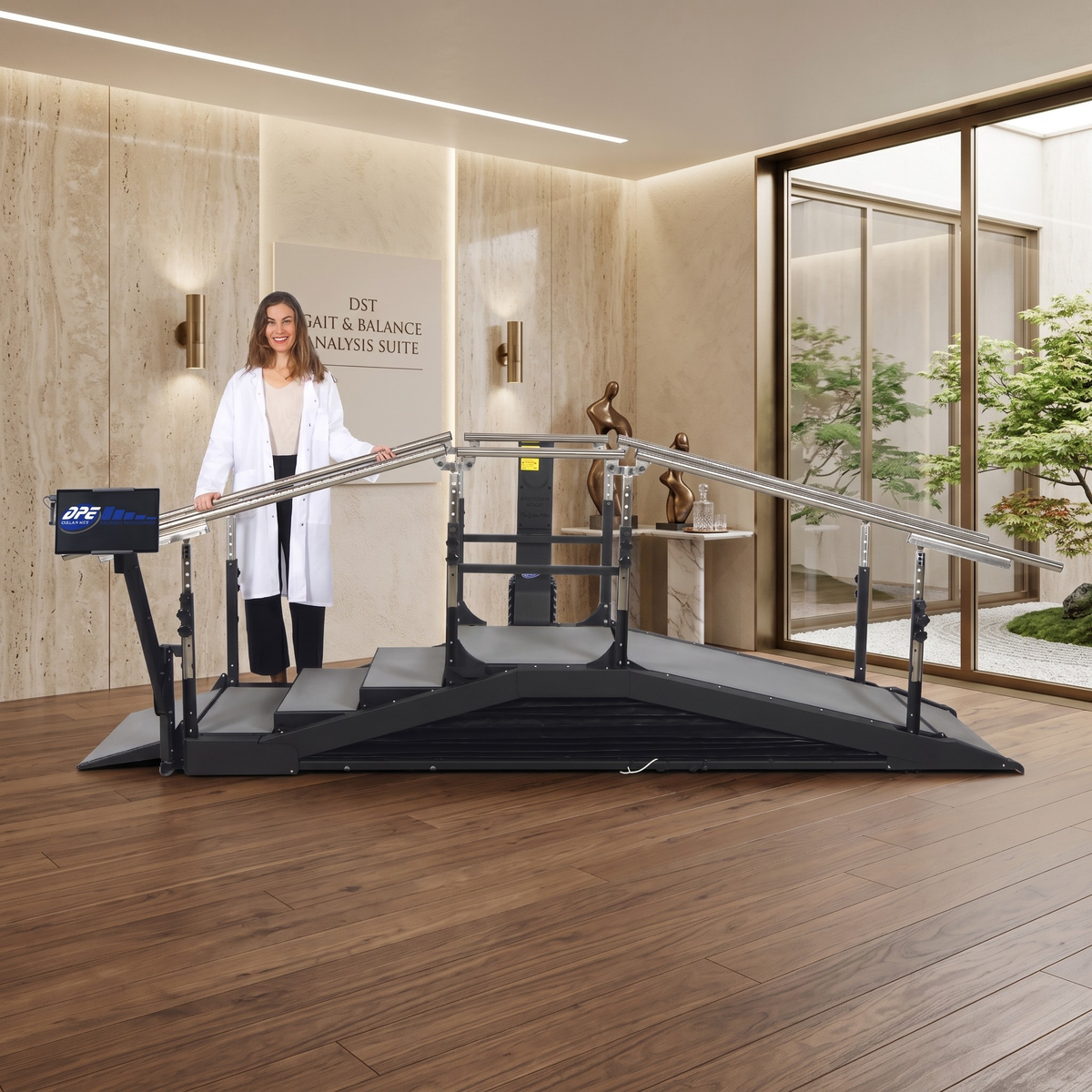 Diamond Pro Step Unit DPE - DST8000 Triple Pro Gait Trainer | Adjustable Stairs, Slope & Par ...