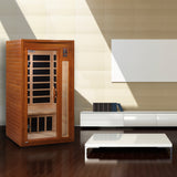Golden Designs - Dynamic Barcelona 1-2 Person Low EMF Far Infrared Sauna – Canadian Hemlock - DYN-6106-01