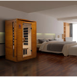 Golden Designs - Dynamic Versailles 2-Person Low EMF Far Infrared Sauna – Canadian Hemlock - DYN-6202-03
