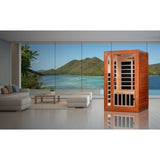 Golden Designs - Dynamic Cordoba Elite 2-Person Ultra Low EMF Far Infrared Sauna – Canadian Hemlock - DYN-6203-01