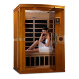 Golden Designs - Dynamic Venice 2-Person Low EMF Far Infrared Sauna – Canadian Hemlock - DYN-6210-01