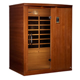 Golden Designs Dynamic Madrid Limited Elite 3-Person Ultra Low EMF FAR Infrared Sauna with Floor Heater, Hemlock (DYN-6310-04 Elite)