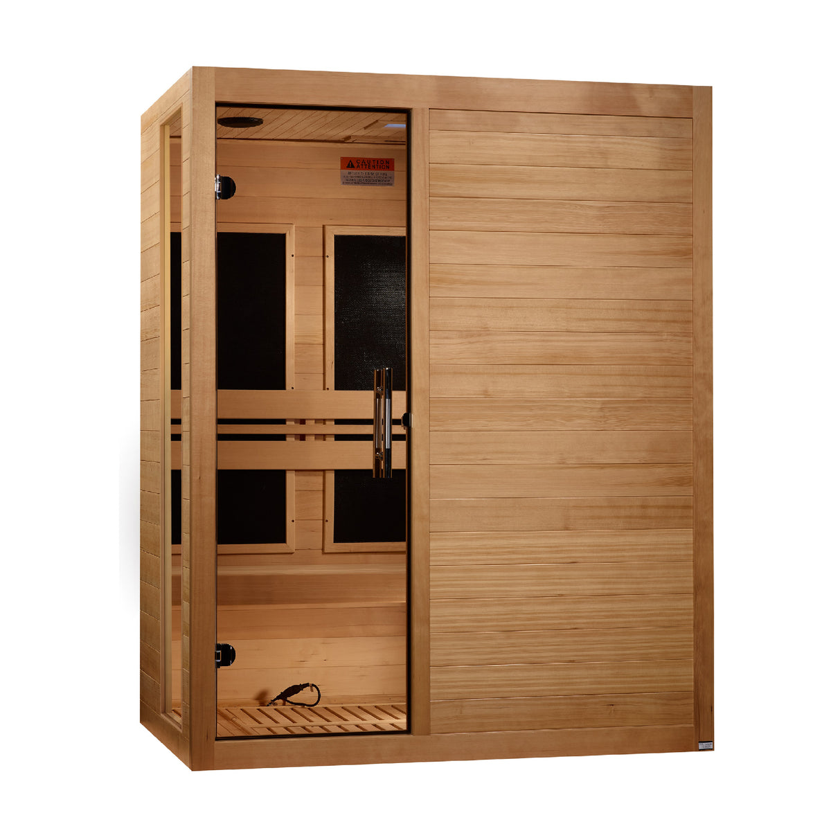 Golden Designs Dynamic Toscana 3-Person Low EMF FAR Infrared Sauna, Canadian Hemlock (DYN-6315-05)