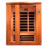 Golden Designs Dynamic Lugano Elite 3-Person Ultra Low EMF FAR Infrared Sauna, Canadian Hemlock (DYN-6336-02 Elite)
