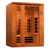 Golden Designs Dynamic Lugano 3-Person Full Spectrum Near Zero EMF Infrared Sauna, Canadian Hemlock (DYN-6336-03 FS)