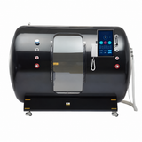 In Stock Macy-Pan Hyperbaric Oxygen Therapy Chamber Hard Type - HE5000 Plus 2.0 ATA, Black, Gray Leather Interior, 2 Electric Seats + Electric Sofa Chair