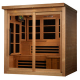 Golden Designs 6-Person Near Zero EMF Far Infrared Sauna with Sliding Glass Door - GDI-6996-02 Elite
