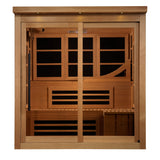 Golden Designs 6-Person Near Zero EMF Far Infrared Sauna with Sliding Glass Door - GDI-6996-02 Elite