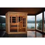 Golden Designs 6-Person Near Zero EMF Far Infrared Sauna with Sliding Glass Door - GDI-6996-02 Elite