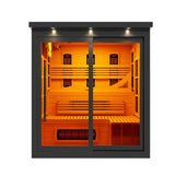 Golden Designs 6-Person Black Edition Full Spectrum Near Zero EMF FAR Infrared Sauna (GDI-6996-03-FS)