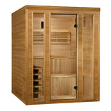 Golden Designs Engelberg 6-Person Traditional Sauna, Pacific Clear Cedar - GDI-7060-01