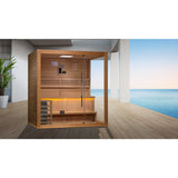 Golden Designs Forssa 3-4 Person Traditional Sauna, Red Cedar Interior & Hemlock Exterior - GDI-7203-01