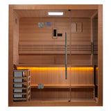 Golden Designs Forssa 3-4 Person Traditional Sauna, Red Cedar Interior & Hemlock Exterior - GDI-7203-01