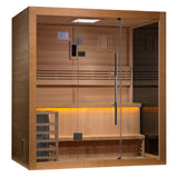 Golden Designs Forssa 3-4 Person Traditional Sauna, Red Cedar Interior & Hemlock Exterior - GDI-7203-01