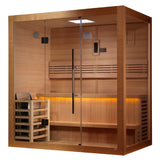 Golden Designs Forssa 3-4 Person Traditional Sauna, Red Cedar Interior & Hemlock Exterior - GDI-7203-01