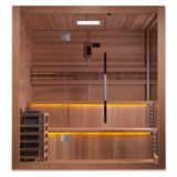 Golden Designs Kuusamo 6-Person Traditional Sauna, Red Cedar Interior & Hemlock Exterior - GDI-7206-01