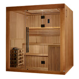 Golden Designs Osla 6-Person Traditional Sauna, Red Cedar Interior & Clear Cedar Exterior - GDI-7689-02