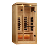 Golden Designs Reserve Edition 1-Person Full Spectrum Infrared Sauna with Himalayan Salt Bar - GDI-8010-03