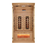Golden Designs Reserve Edition 1-Person Full Spectrum Infrared Sauna with Himalayan Salt Bar - GDI-8010-03
