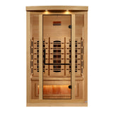 Golden Designs Reserve Edition 3-Person Corner Full Spectrum Infrared Sauna with Himalayan Salt Bar - GDI-8035-03
