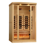 Golden Designs Reserve Edition 3-Person Corner Full Spectrum Infrared Sauna with Himalayan Salt Bar - GDI-8035-03