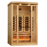 Golden Designs Reserve Edition 2-Person Full Spectrum Infrared Sauna with Himalayan Salt Bar - GDI-8020-03
