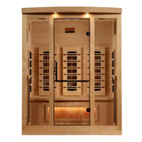 Golden Designs Reserve Edition 3-Person Full Spectrum Infrared Sauna with Himalayan Salt Bar - GDI-8030-03