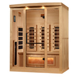 Golden Designs Reserve Edition 3-Person Full Spectrum Infrared Sauna with Himalayan Salt Bar - GDI-8030-03