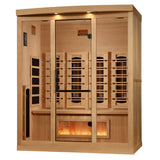 Golden Designs Reserve Edition 4-Person Full Spectrum Infrared Sauna with Himalayan Salt Bar - GDI-8040-03