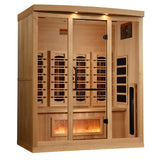 Golden Designs Reserve Edition 4-Person Full Spectrum Infrared Sauna with Himalayan Salt Bar - GDI-8040-03