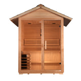 Golden Designs Arlberg 3-Person Outdoor Traditional Sauna, Canadian Hemlock - GDI-8103-01
