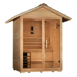 Golden Designs Arlberg 3-Person Outdoor Traditional Sauna, Canadian Hemlock - GDI-8103-01