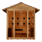 Golden Designs Gargellen 5-Person Outdoor Hybrid Sauna, Full Spectrum Infrared & Traditional Stove - GDI-8125-01