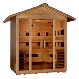Golden Designs Gargellen 5-Person Outdoor Hybrid Sauna, Full Spectrum Infrared & Traditional Stove - GDI-8125-01