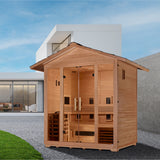 Golden Designs Gargellen 5-Person Outdoor Hybrid Sauna, Full Spectrum Infrared & Traditional Stove - GDI-8125-01